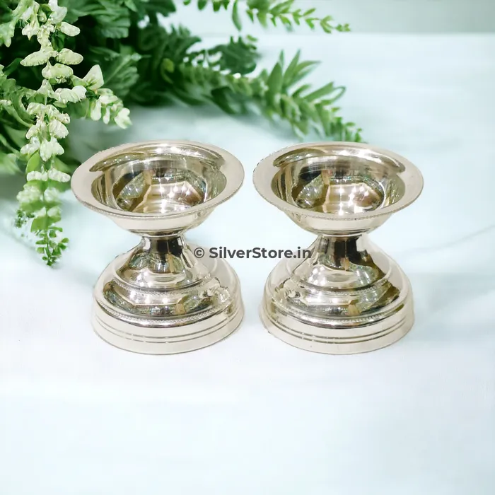 Silver Diya plain silver diya 925 silver pack of 2 pcs small size silversrorein Necklaces Silver Diya plain silver diya 925 silver pack of 2 pcs small size silversrorein Necklaces