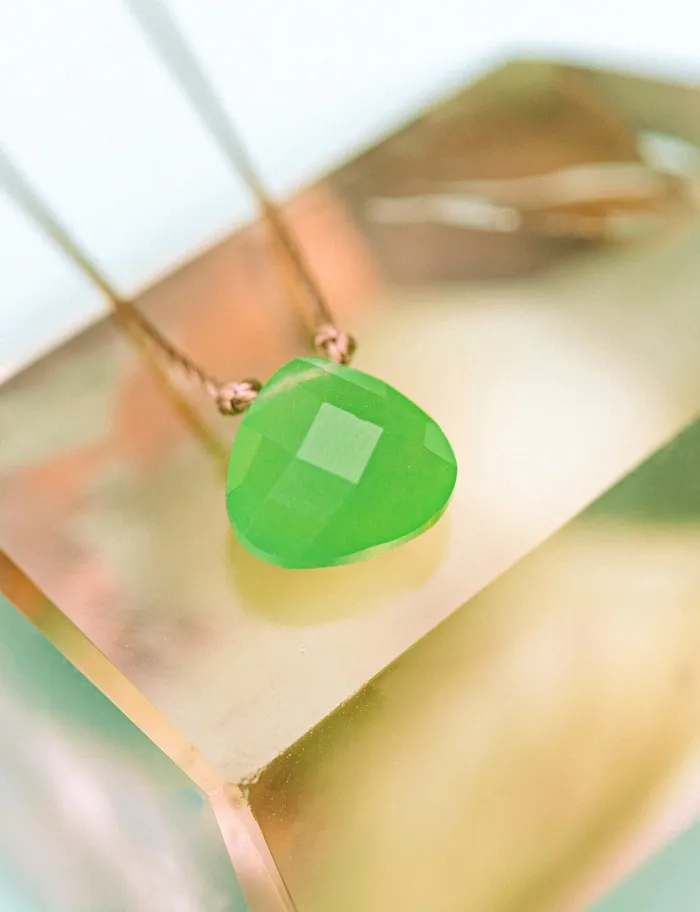 SoulKu Jade Green Crystal Soul Shine Necklace for Embrace the Journey Necklaces