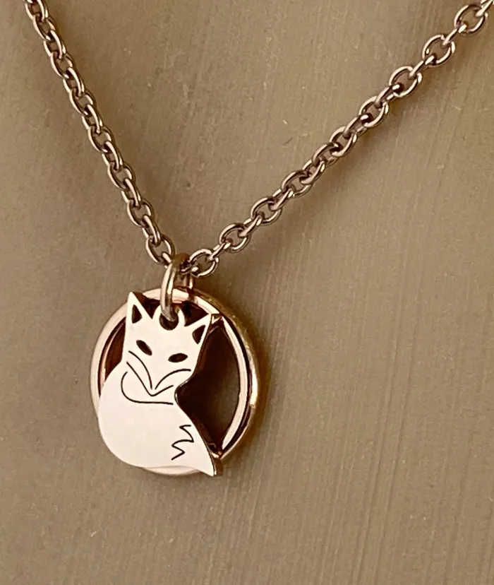 Submissive Day Collar Rose Gold Fox and BDSM O Ring Necklace Pet Play Captive Collars Necklaces Submissive Day Collar Rose Gold Fox and BDSM O Ring Necklace Pet Play Captive Collars Necklaces