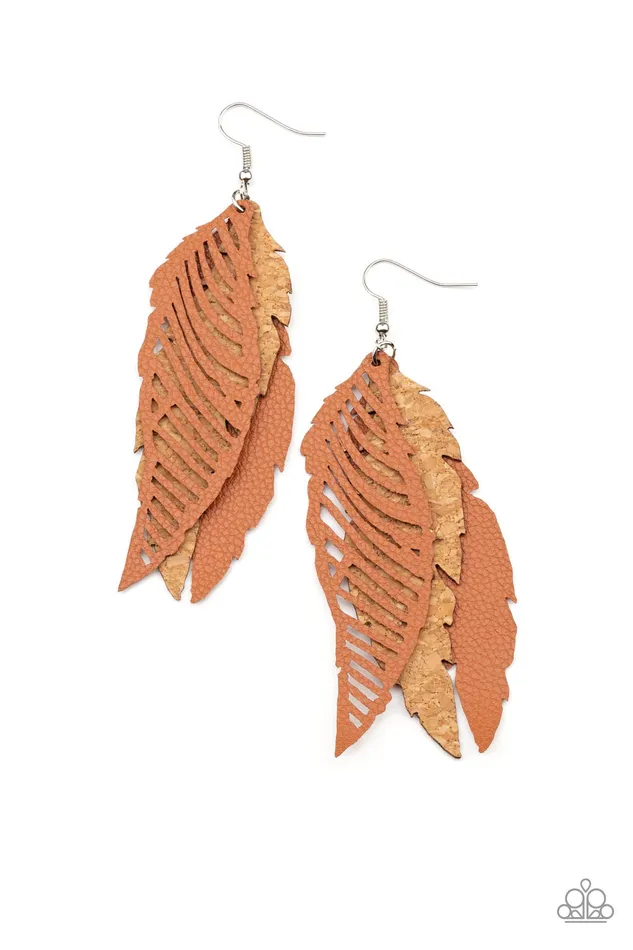 WINGING Off The Hook Brown Paparazzi Earrings All Eyes On U Jewelry Paparazzi Accessories Earrings
