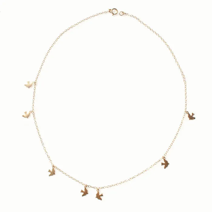 aliceeden Necklaces 14ct Gold Filled Bird Charm Necklace custom order