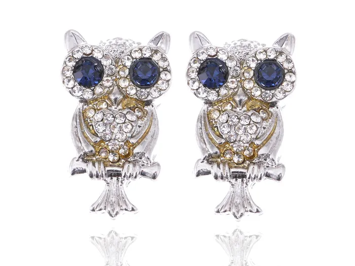 Alilang Earrings Alilang Silvery Tone Light Ice Rose Perch Bat Owl Branch Crystal Rhinestone Stud Earrings Alilang Earrings Alilang Silvery Tone Light Ice Rose Perch Bat Owl Branch Crystal Rhinestone Stud Earrings