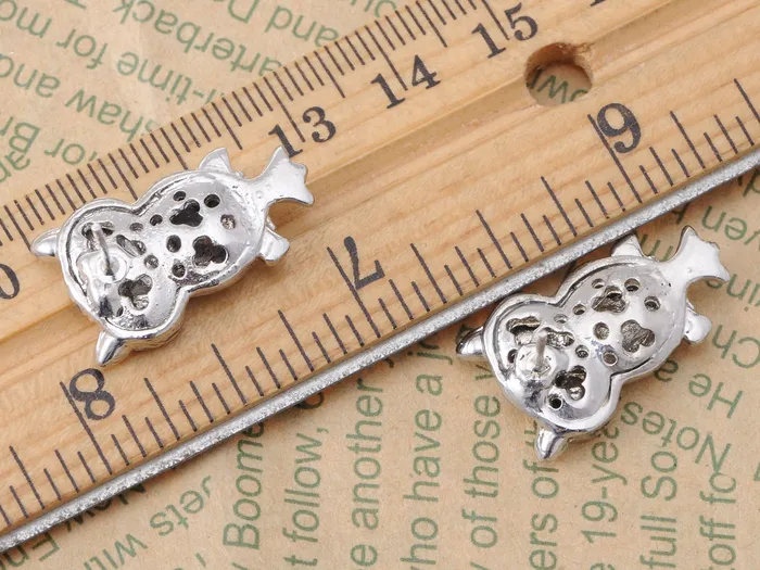 Alilang Earrings Alilang Silvery Tone Light Ice Rose Perch Bat Owl Branch Crystal Rhinestone Stud Earrings Alilang Earrings Alilang Silvery Tone Light Ice Rose Perch Bat Owl Branch Crystal Rhinestone Stud Earrings