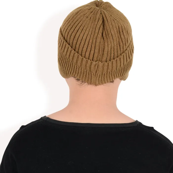 AnnaKaci Earrings Mens Ribbed Knit Baseball Cap with Ear Flap Coverage for Winter Warmth and Style