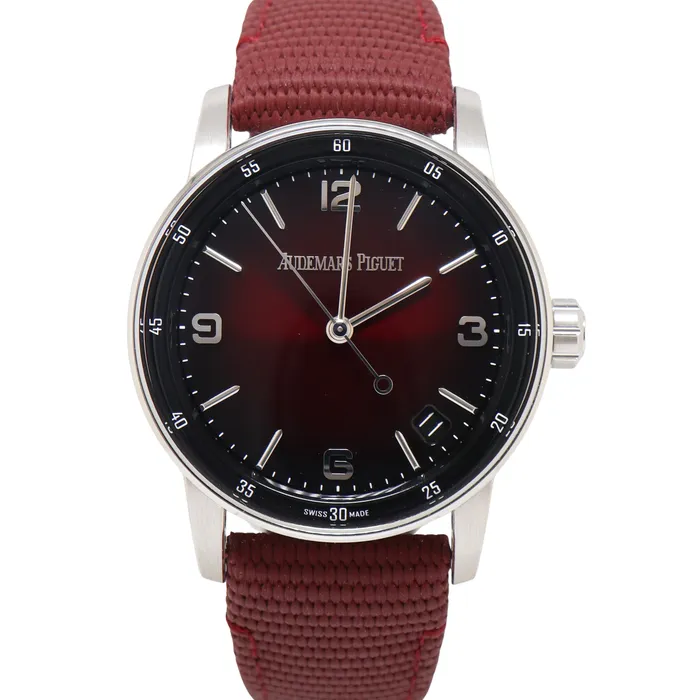 Audemars Piget Code 1159 41mm White Gold Smoke Burgundy Dial Watch Reference 15210BCOOA500KB01 Happy Jewelers Watches Audemars Piget Code 1159 41mm White Gold Smoke Burgundy Dial Watch Reference 15210BCOOA500KB01 Happy Jewelers Watches