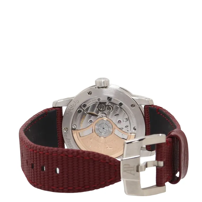 Audemars Piget Code 1159 41mm White Gold Smoke Burgundy Dial Watch Reference 15210BCOOA500KB01 Happy Jewelers Watches