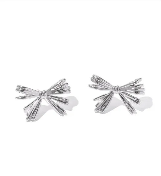 Bow Shape Ear Studs Refined by AnnaKaci Earrings