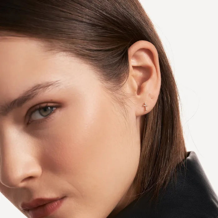 Earrings Gelin Diamond Diamond GothicStyle Cross Earrings
