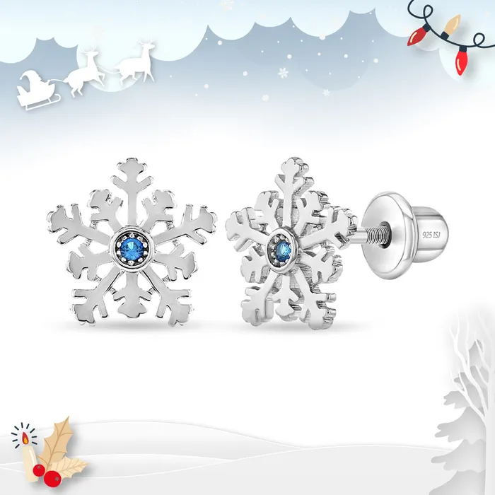 Earrings Kids Screw Back Earrings Winter Christmas Snowflake Kids Childrens Girls Earrings Screw Back Sterling Silver Earrings Kids Screw Back Earrings Winter Christmas Snowflake Kids Childrens Girls Earrings Screw Back Sterling Silver