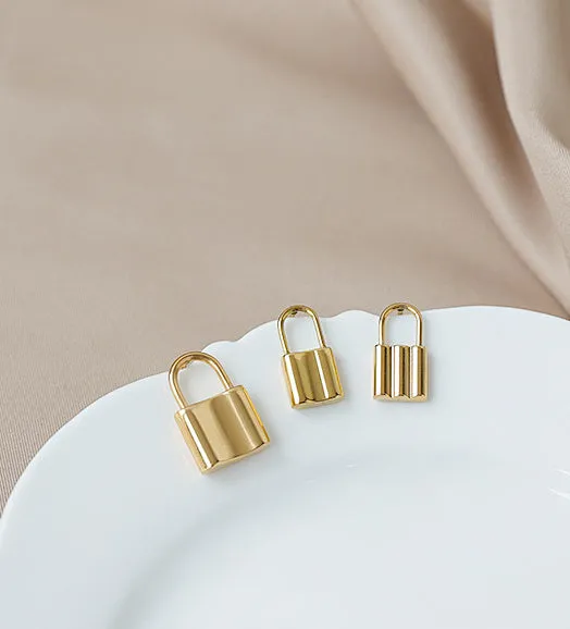 Earrings Refined by AnnaKaci Small Locket Gold Earrings
