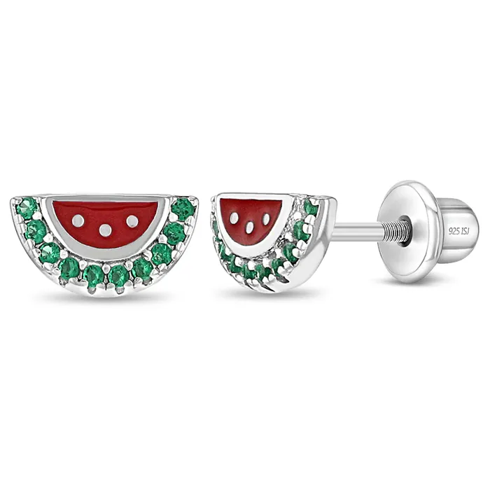 Earrings Watermelon Season Baby Toddler Kids Earrings Screw Back Enamel Sterling Silver Kids Screw Back Earrings Earrings Watermelon Season Baby Toddler Kids Earrings Screw Back Enamel Sterling Silver Kids Screw Back Earrings