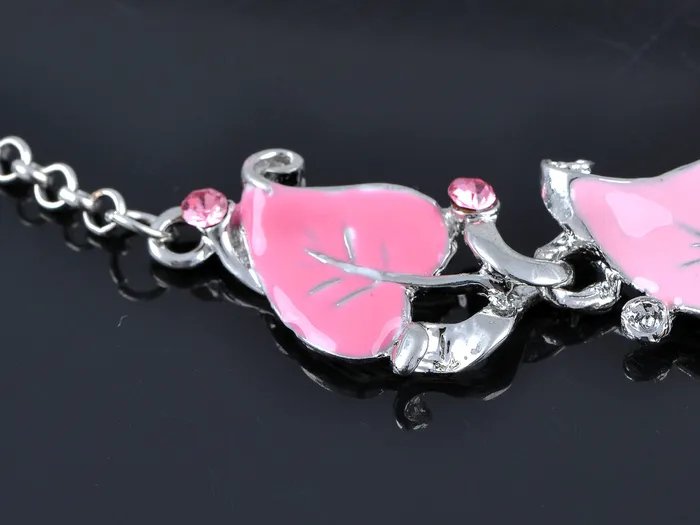 Floral Rose Leaves Vine Branch Enamel Necklace Earring Set Alilang Earrings Floral Rose Leaves Vine Branch Enamel Necklace Earring Set Alilang Earrings