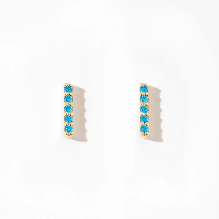 Gelin Diamond Birthstone Bar Earrings Earrings