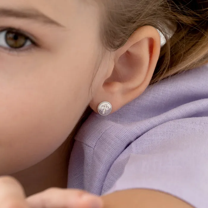 Glittering Grace Kids Childrens Girls Earrings Screw Back Sterling Silver Kids Screw Back Earrings Earrings
