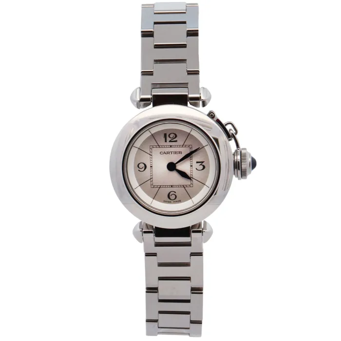 Happy Jewelers Cartier Pasha 27mm Silver Dial Watch Ref W3140007 Watches