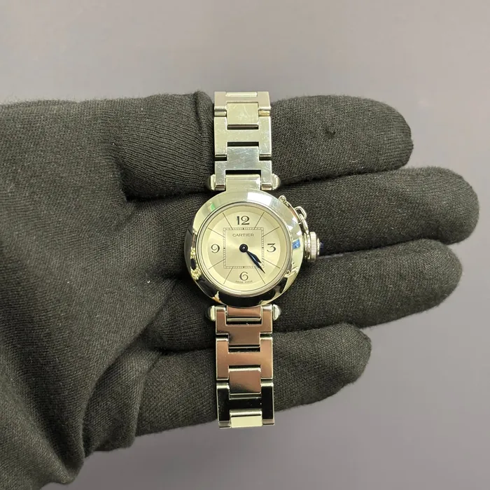 Happy Jewelers Cartier Pasha 27mm Silver Dial Watch Ref W3140007 Watches Happy Jewelers Cartier Pasha 27mm Silver Dial Watch Ref W3140007 Watches