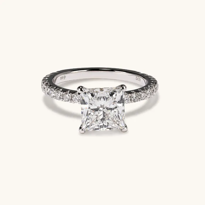 Happy Jewelers Rings 274 Princess Lab Diamond Engagement Ring
