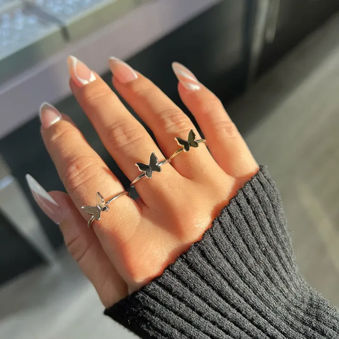 Happy Jewelers Rings Simple Butterfly Ring