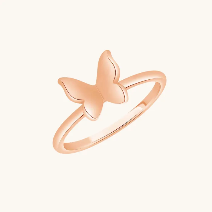 Happy Jewelers Rings Simple Butterfly Ring
