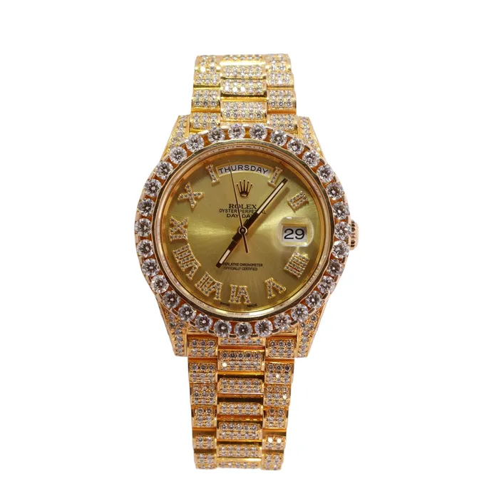 Happy Jewelers Rolex DayDate 41mm Champagne Dial Watch Ref 218238 Watches