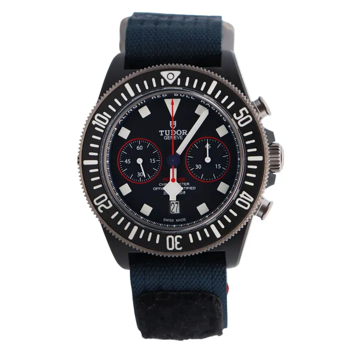 Happy Jewelers Tudor Pelagos 43mm Blue Dial Watch Ref 25807KN Watches