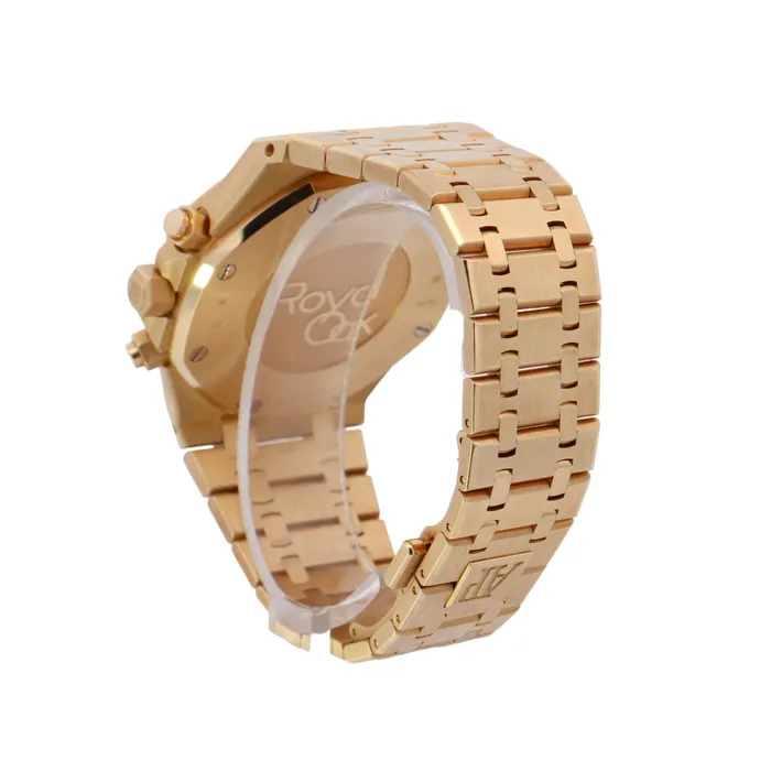 Happy Jewelers Watches Audemars Piguet Royal Oak Chronograph Yellow Gold 41mm Blue Chronograph Dial Watch Reference 26320BAOO1220BA02