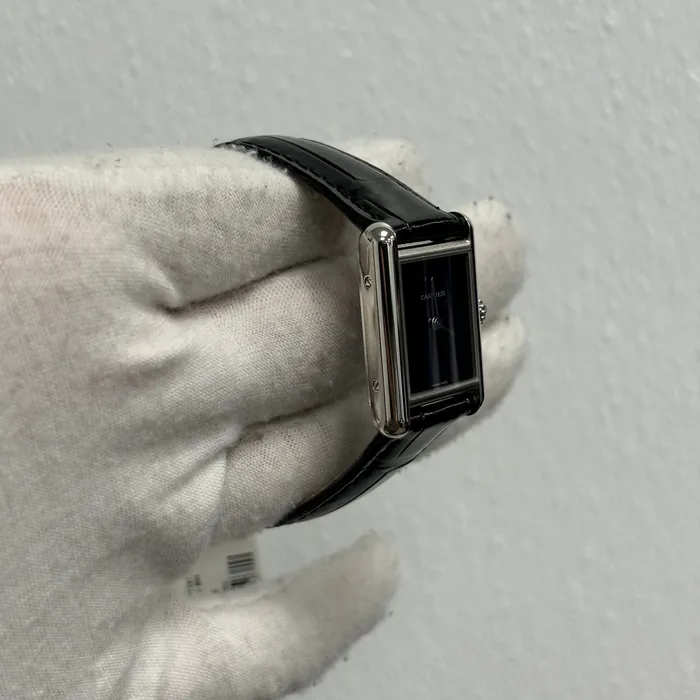 Happy Jewelers Watches Cartier Tank 22mm Black Dial Watch Ref WSTA0071 Happy Jewelers Watches Cartier Tank 22mm Black Dial Watch Ref WSTA0071