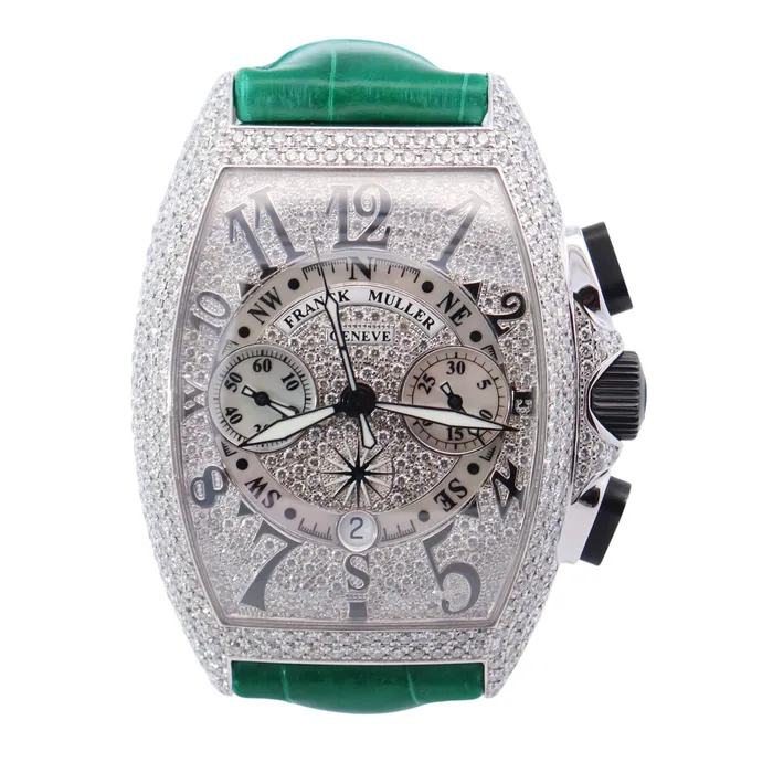 Happy Jewelers Watches Franck Muller Cintree 41mm Pave Dial Watch Ref 8080 CC AT MAR D6 CD Happy Jewelers Watches Franck Muller Cintree 41mm Pave Dial Watch Ref 8080 CC AT MAR D6 CD