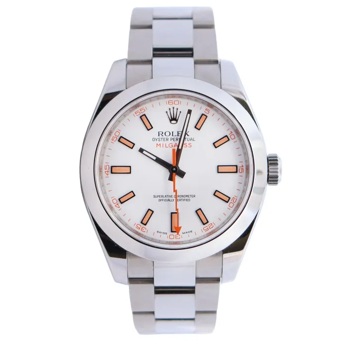 Happy Jewelers Watches Rolex Milgauss 40mm White Dial Watch Ref 116400