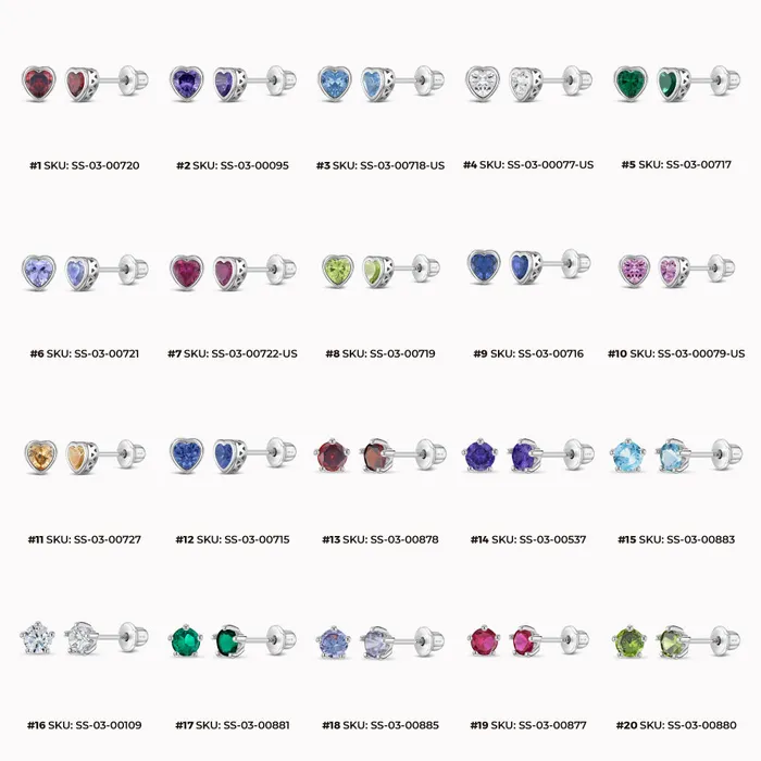 Jewelry Kits In Season Jewelry Best Selling 925 Sterling Silver Birthstone Earrings Bundle 40 Pieces Earrings