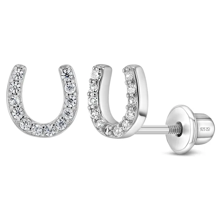 Kids Screw Back Earrings Earrings Jeweled Horseshoe Baby Toddler Kids Earrings Screw Back Sterling Silver Kids Screw Back Earrings Earrings Jeweled Horseshoe Baby Toddler Kids Earrings Screw Back Sterling Silver