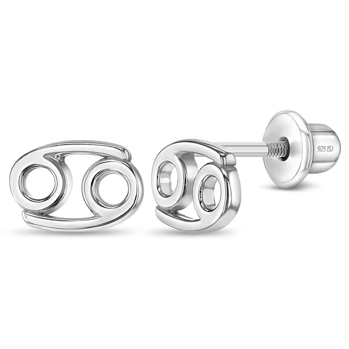 Kids Screw Back Earrings Polished Zodiac Cancer Kids Childrens Girls Earrings Screw Back Sterling Silver Earrings Kids Screw Back Earrings Polished Zodiac Cancer Kids Childrens Girls Earrings Screw Back Sterling Silver Earrings