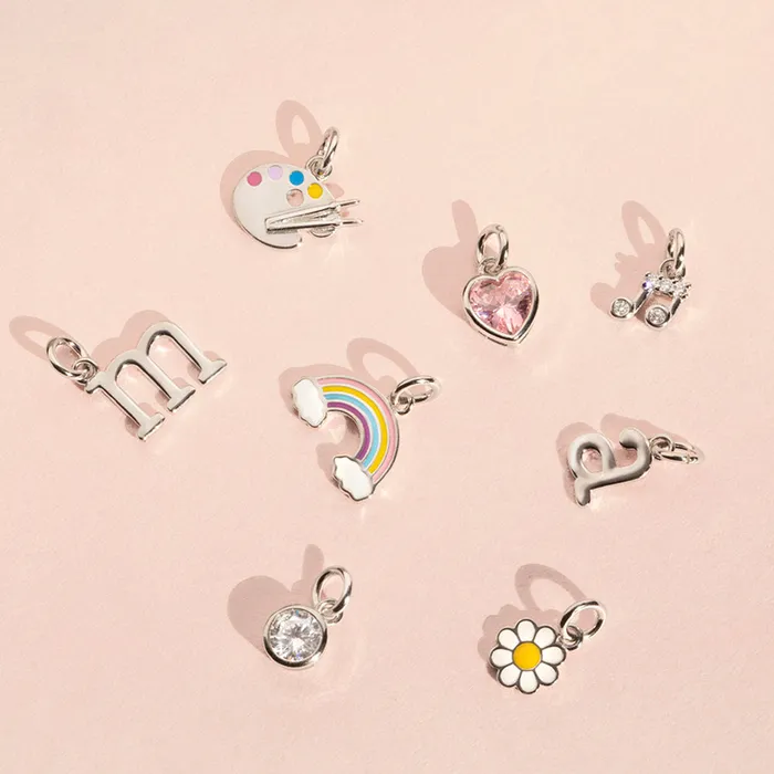 Letter Charms Kids Childrens Girls for Charm Bracelet Sterling Silver Charms Bracelets