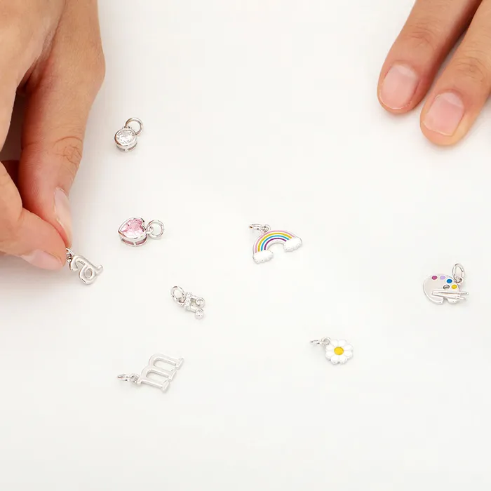 Letter Charms Kids Childrens Girls for Charm Bracelet Sterling Silver Charms Bracelets