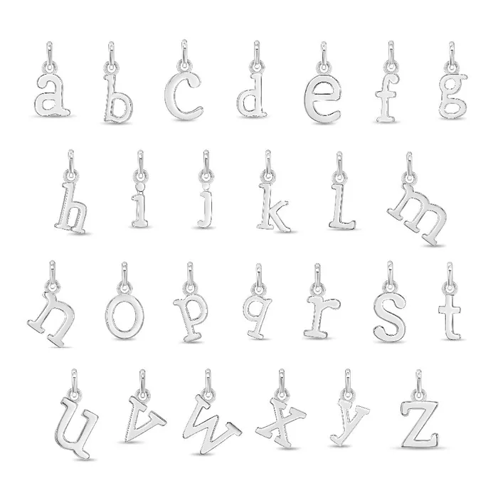 Letter Charms Kids Childrens Girls for Charm Bracelet Sterling Silver Charms Bracelets