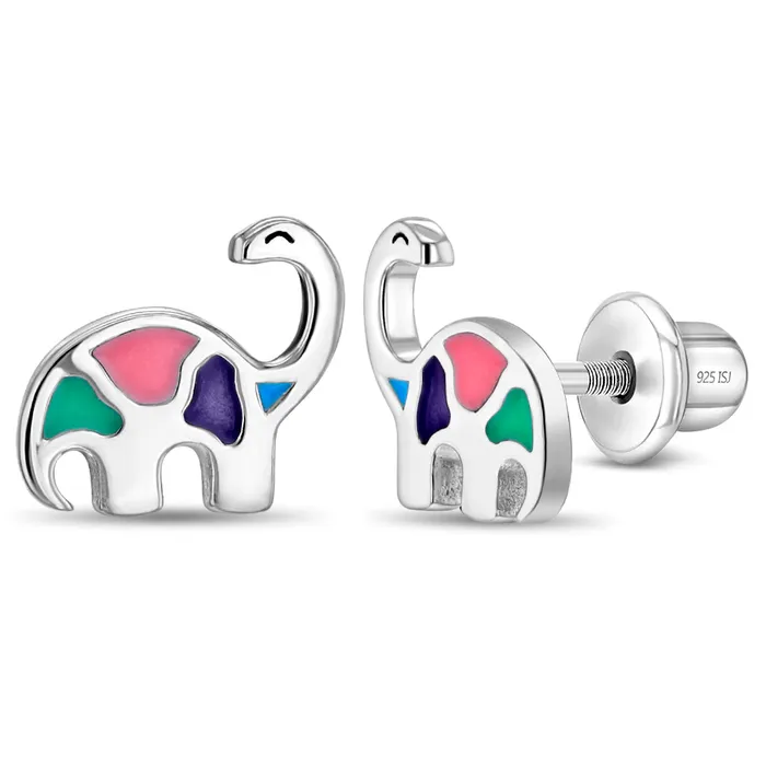 My Dinosaur Friend Kids Childrens Girls Earrings Screw Back Enamel Sterling Silver Kids Screw Back Earrings Earrings My Dinosaur Friend Kids Childrens Girls Earrings Screw Back Enamel Sterling Silver Kids Screw Back Earrings Earrings