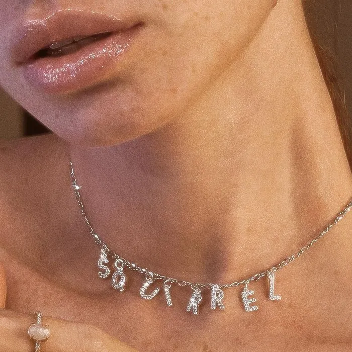 Necklaces Vivamacity Diamond Name Choker