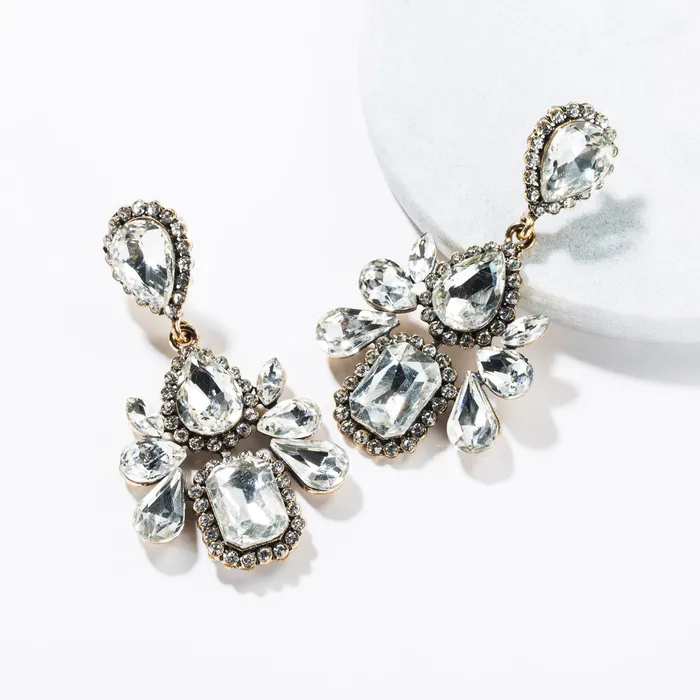Refined by AnnaKaci Beautiful Dangle Geometric Shaped Crystals Earrings Earrings Refined by AnnaKaci Beautiful Dangle Geometric Shaped Crystals Earrings Earrings