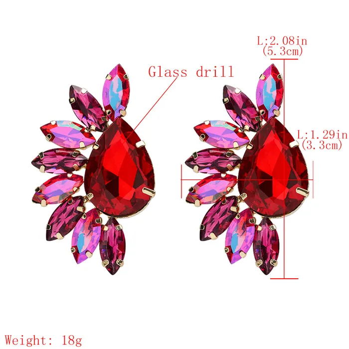 Refined by AnnaKaci Earrings Elegant Round Flower Crystal Earring Refined by AnnaKaci Earrings Elegant Round Flower Crystal Earring