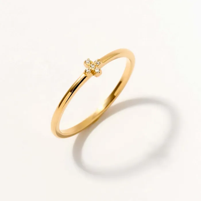 Rings Gelin Diamond Diamond Pave Cross Ring