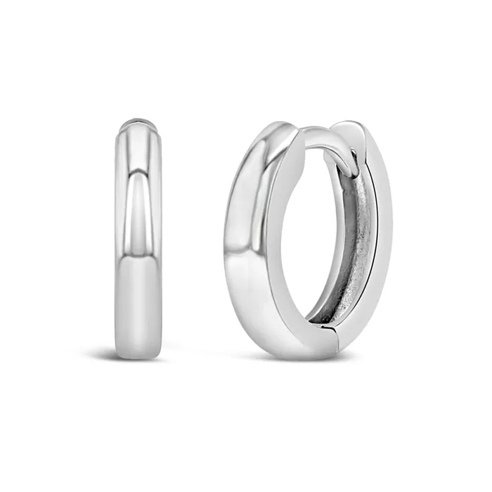 Rounded 25mm Polished 812mm Baby Toddler Kids Earrings HoopHuggie Sterling Silver Kids Hoop Earrings Earrings