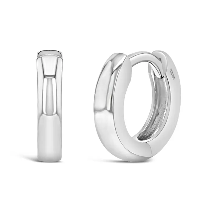 Rounded 25mm Polished 812mm Baby Toddler Kids Earrings HoopHuggie Sterling Silver Kids Hoop Earrings Earrings