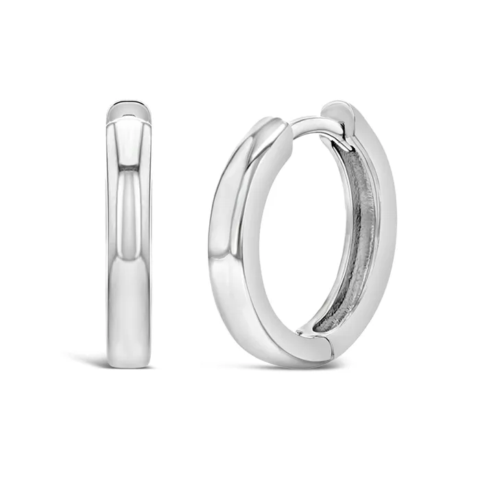 Rounded 25mm Polished 812mm Baby Toddler Kids Earrings HoopHuggie Sterling Silver Kids Hoop Earrings Earrings