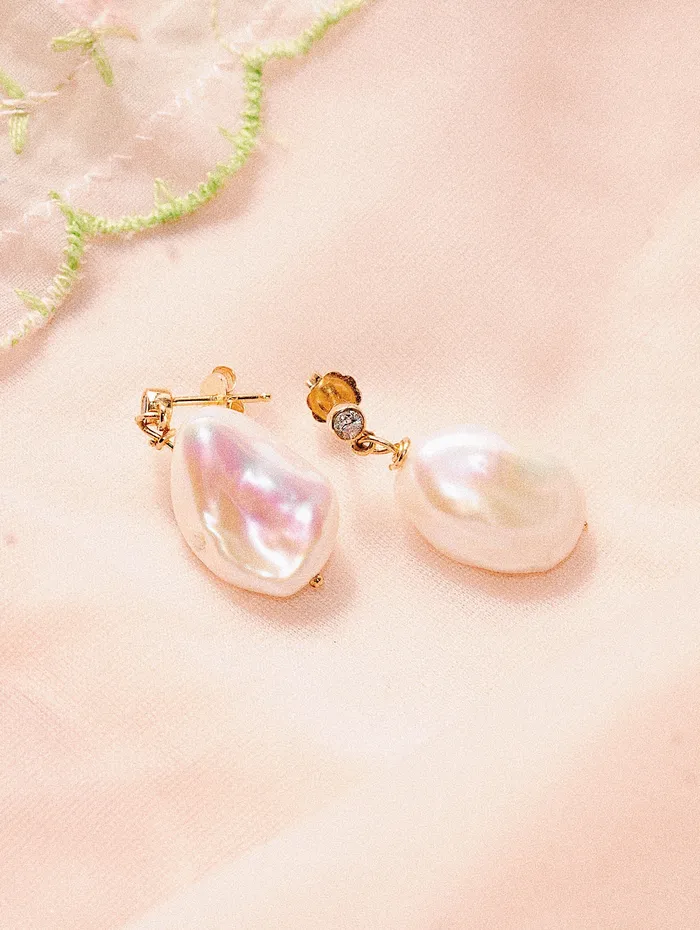 Sofia Zakia Earrings Diamond Girl with a Pearl Earring