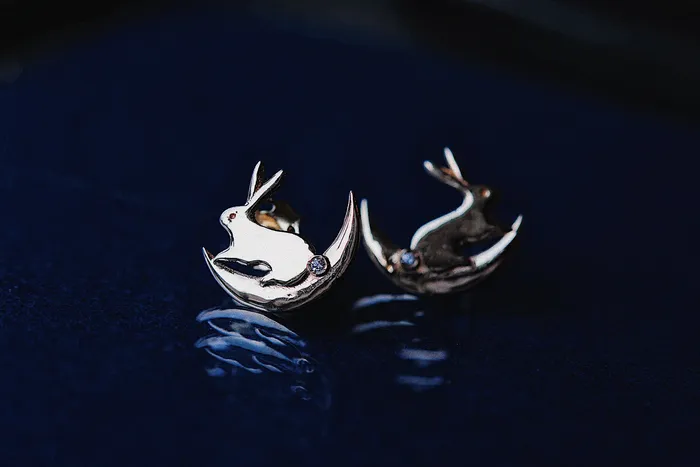 Sofia Zakia Moon Bunny Earring READYTOSHIP Earrings