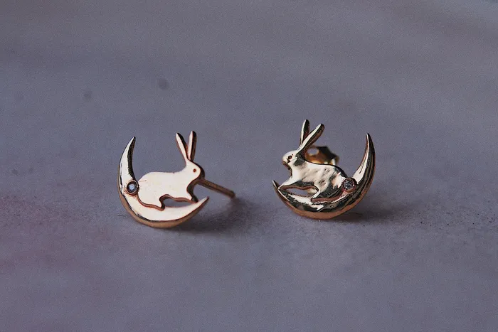 Sofia Zakia Moon Bunny Earring READYTOSHIP Earrings