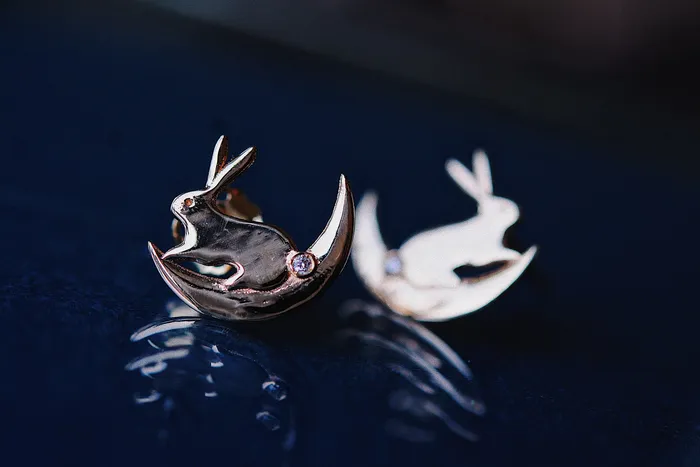 Sofia Zakia Moon Bunny Earring READYTOSHIP Earrings