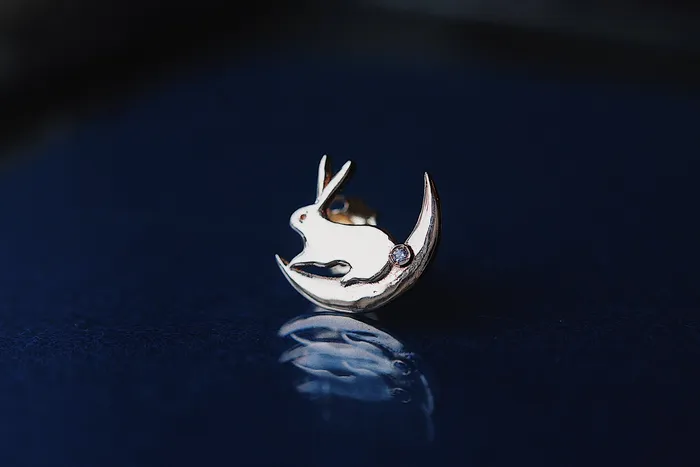 Sofia Zakia Moon Bunny Earring READYTOSHIP Earrings