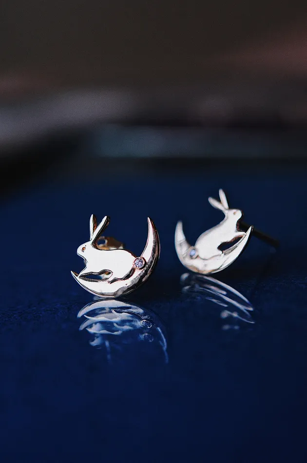 Sofia Zakia Moon Bunny Earring READYTOSHIP Earrings