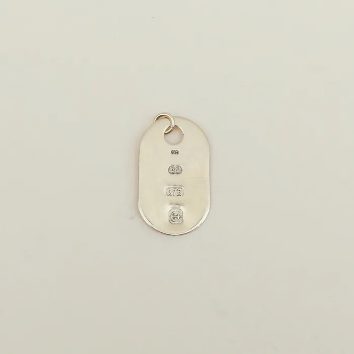 Vintage 9ct Gold Dog Tag Hallmark Charm aliceeden Charm Necklaces